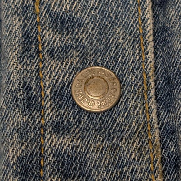 Vintage Jordache Blue Jean Denim Jacket Unisex - Large Medium Wash w/Pockets - Picture 8 of 16
